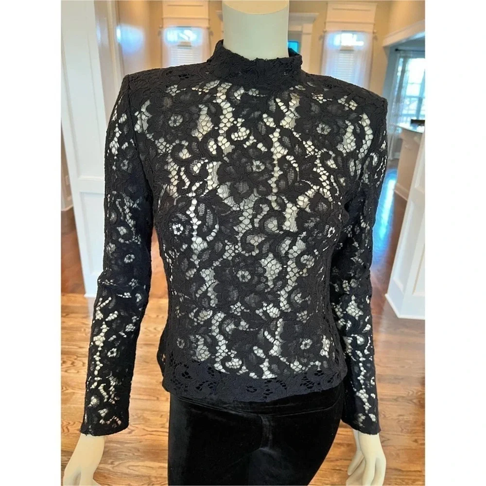 Zara Black Lace Top  Size: Small